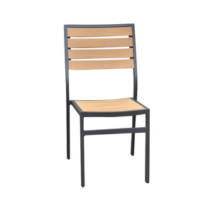 Chaises modernes de salle à manger en bois et aluminium【PWC-15606】